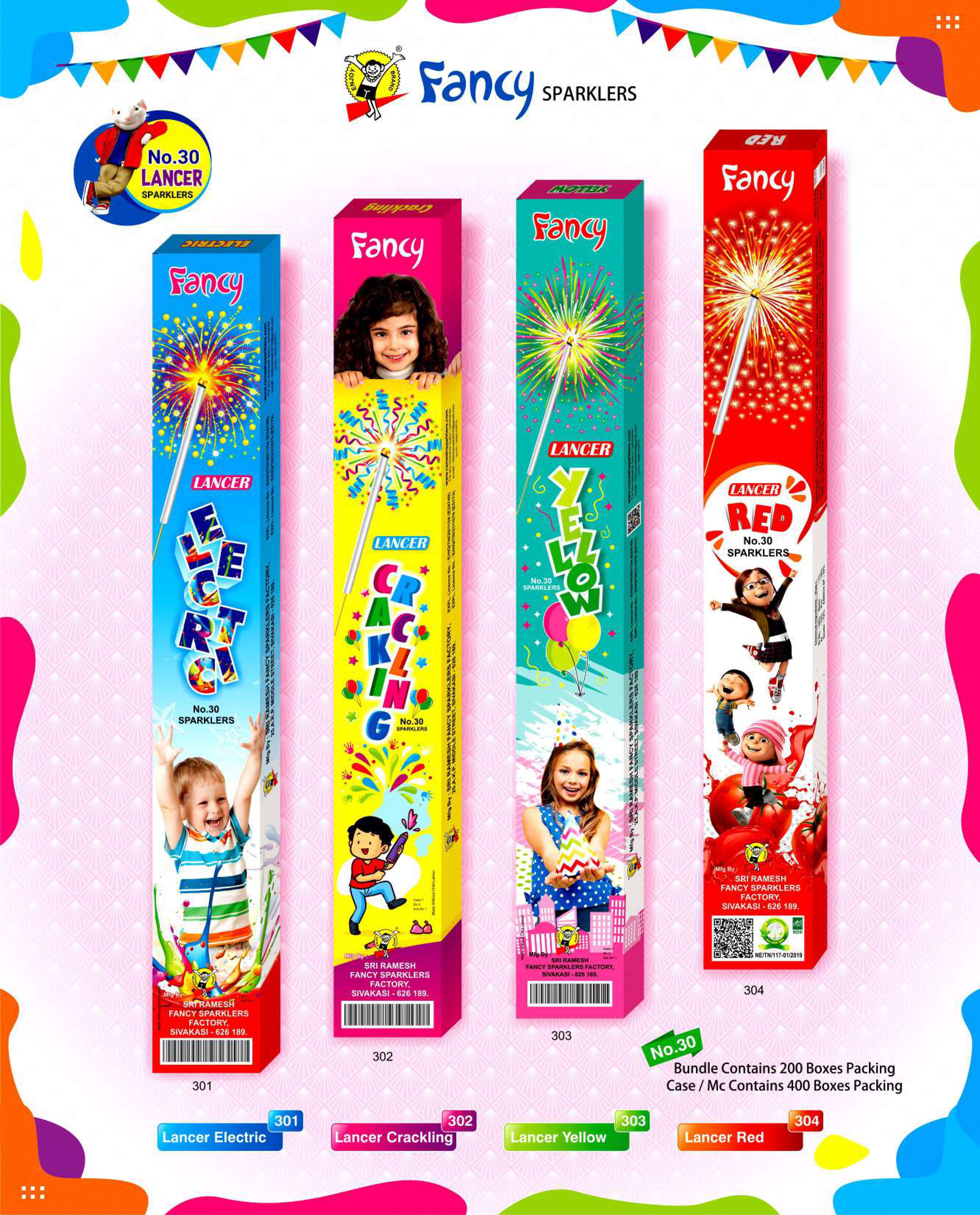 30 CM RED COLOUR SPARKLERS BRANDED