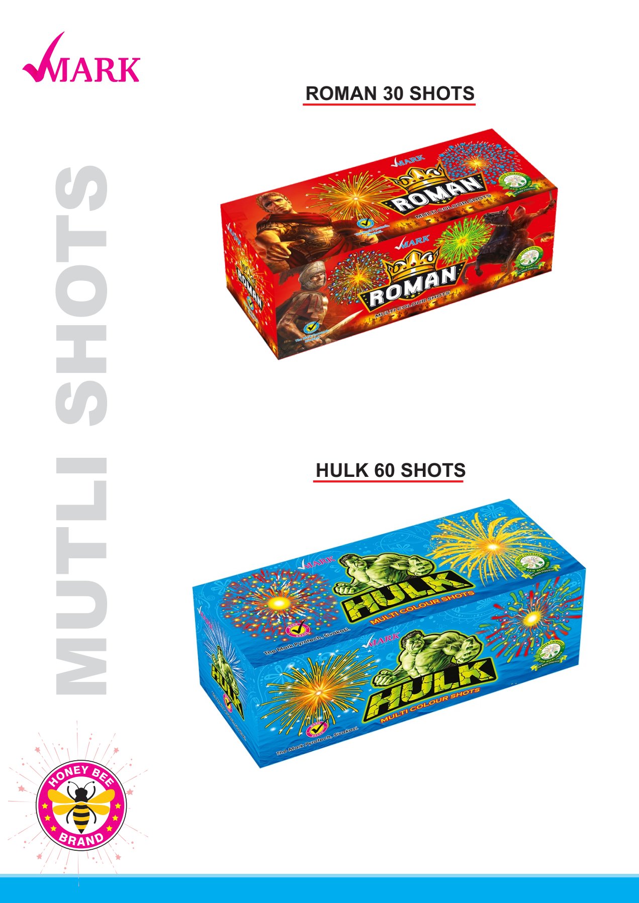 BRANDED 60 SHOTS MULTI COLOUR 